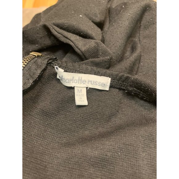 Charlotte Russe Overalls Jumpsuit Women's Size Medium Black Y2K AD8 - Picture 7 of 7